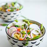 Salade de pâtes fraîches aux 2 radis