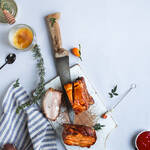 Travers de porc sauce BBQ-kumquats confits