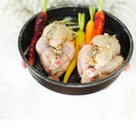 Coquelets farcis et beurre aromatisé