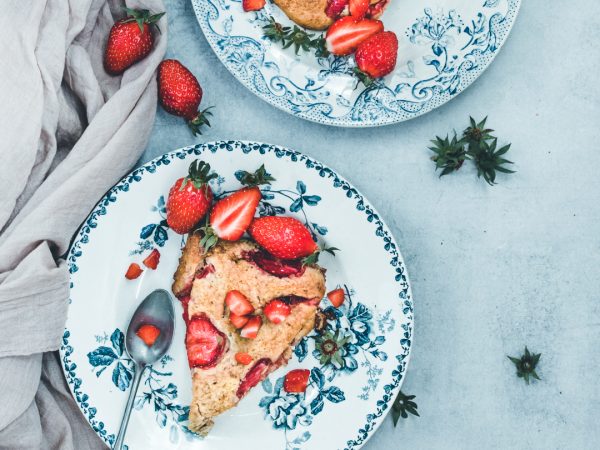 Scones aux fraises et flocons d’avoine