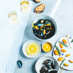 Moules au bouillon de légumes pour l’apéro