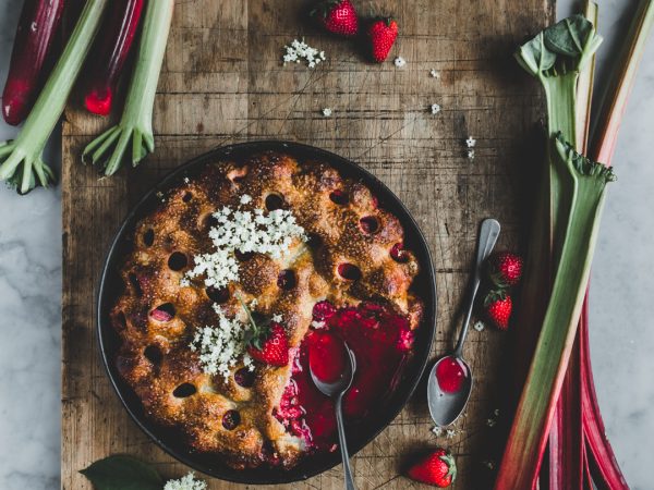Tarte fraises et rhubarbe