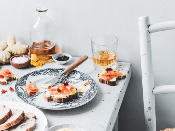 Toast de maïs crémeux infusé aux épices douces et whisky